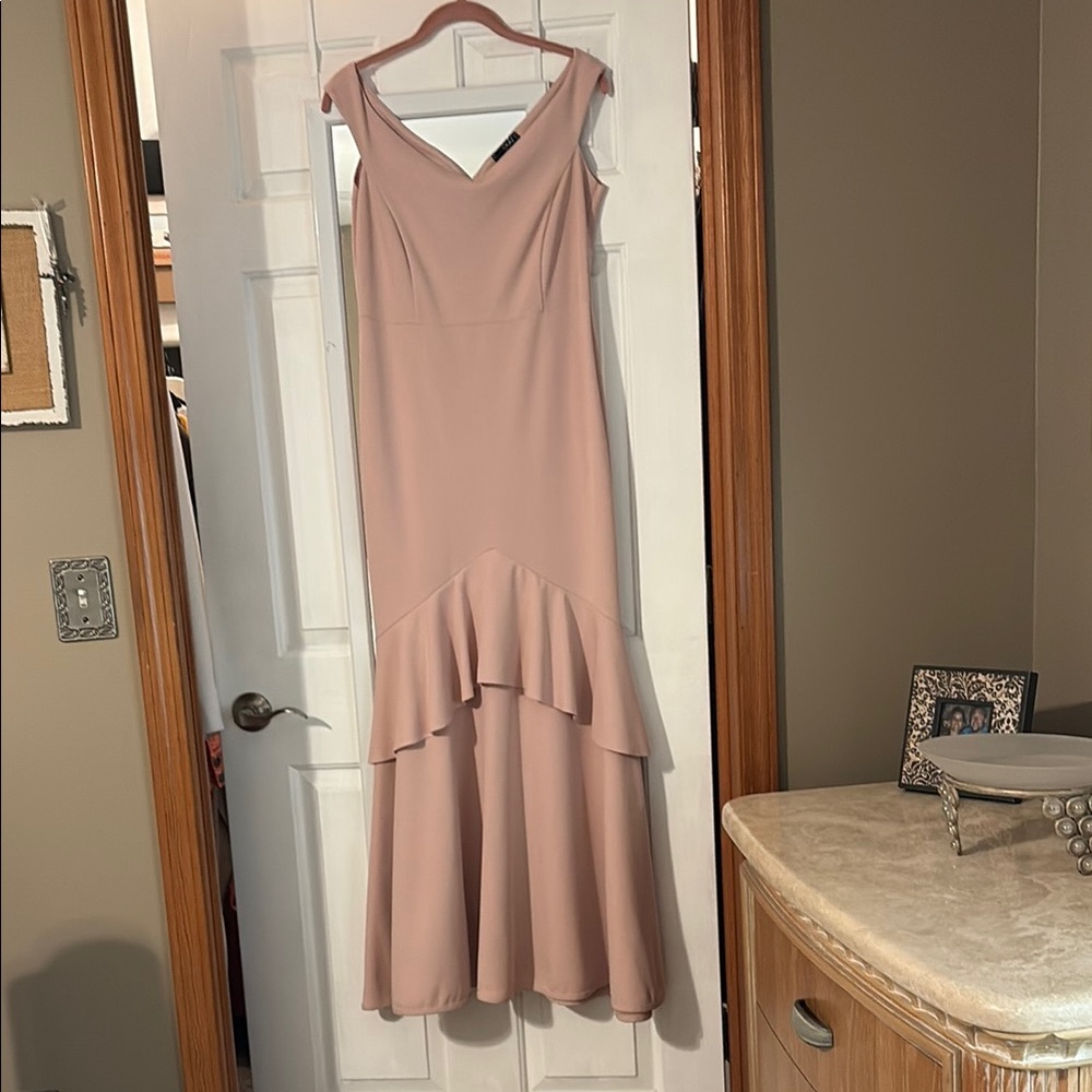 Chic Sleeveless High Low Dress in Blush